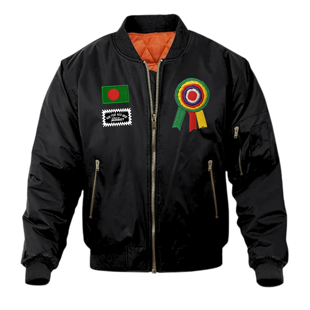 "ময়না" Patch Bomber Jacket